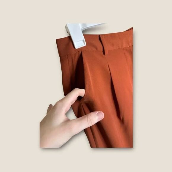 Leith High Waisted Flare Pants Brown Spice Size Medium - Picture 7 of 11